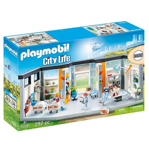 фото Набор с элементами конструктора playmobil city life 70191 больничное крыло с мебелью