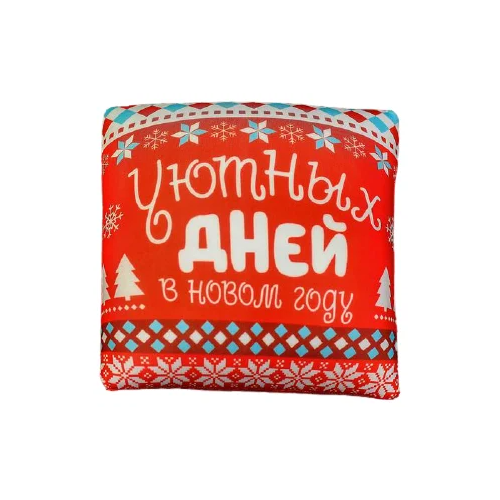 фото Подушка декоративная mni mnu уютных дней (2588151), 23 х 23 см красный/белый/голубой