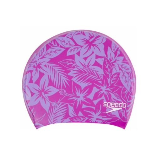 фото Шапочка для плавания speedo "long hair cap printed", фиолетовый