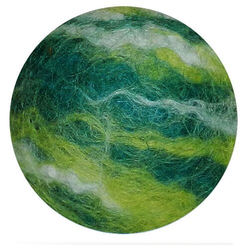 фото Мяч из шерсти livezoo wool зеленый луг 6 см