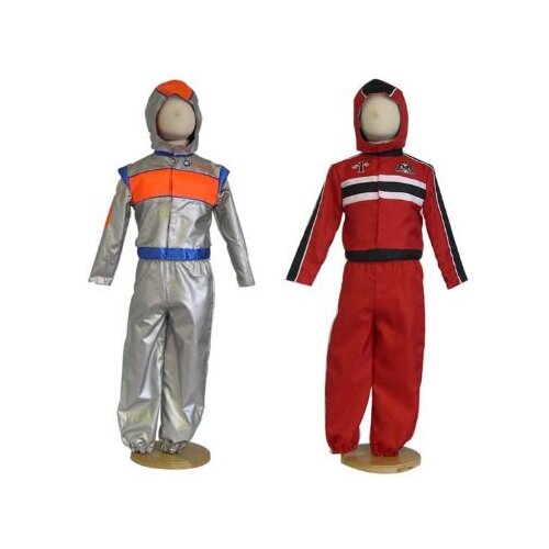фото Костюм travis designs астронавт/автогонщик 2 в 1, красный/серебристый, размер 3-5 лет