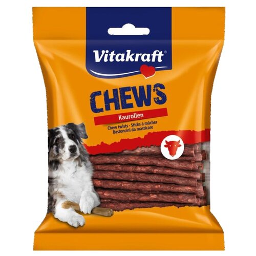 фото Лакомство для собак Vitakraft CHEWS Жевательные палочки красные, 50 шт. в уп.