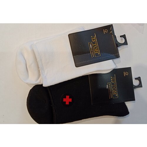 фото Мужские носки ромашки, 2 пары, размер 41-47, черный, белый