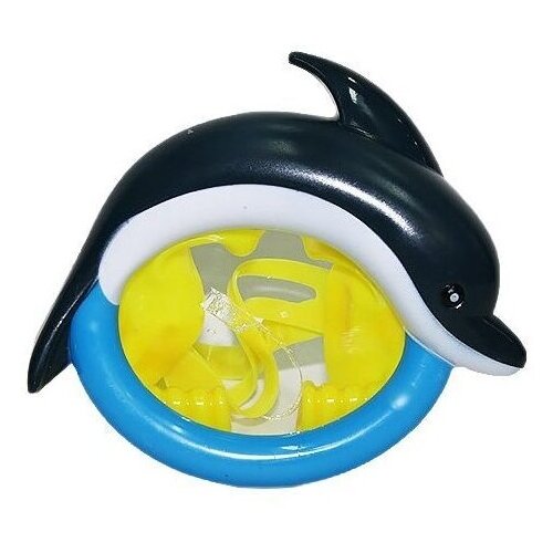 фото Маска для плавания sport elite дельфин синий/желтый