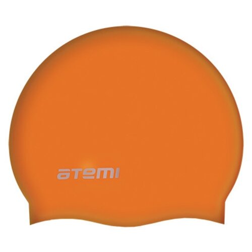 фото Шапочка для плавания atemi sc106 оранжевый 56-65 см
