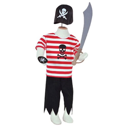 фото Костюм travis designs пират, красный/белый/черный, размер 1.5-2 года