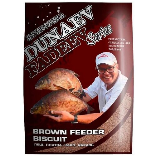 фото Прикормка dunaev fadeev feeder brown biscuit (1кг)