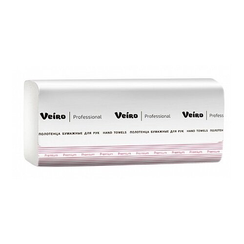 фото Полотенца бумажные veiro professional premium kv306 белые двухслойные, 20 уп. по 200 лист.