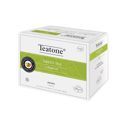 фото Чай зеленый teatone в пакетиках для чайника, 20 шт.