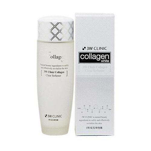Купить Восстанавливающий софтнер для лица с коллагеном Collagen White Clear Softener, 150 мл, 3W CLINIC