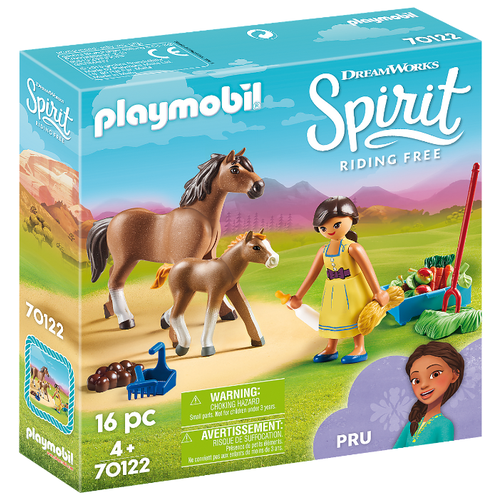 фото Набор с элементами конструктора playmobil spirit riding free 70122 пру с лошадью и жеребенком