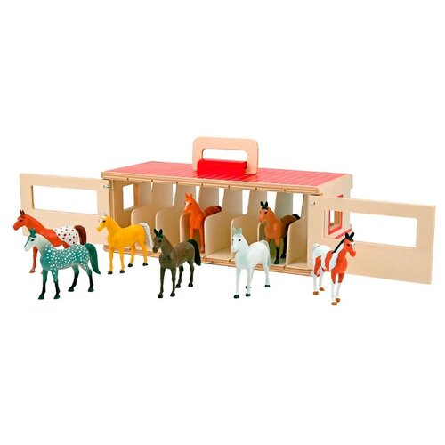 фото Игровой набор melissa & doug take-along show-horse stable 3744