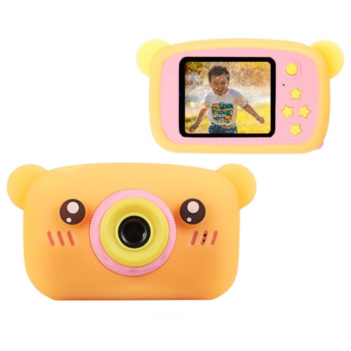 фото Развивающий детский фотоаппарат мишка (оранжевый) всеконструкторы