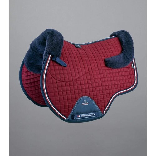 фото Вальтрап для лошади из мериносовой шерсти european saddle pad - gp/jump square (красный) нет бренда