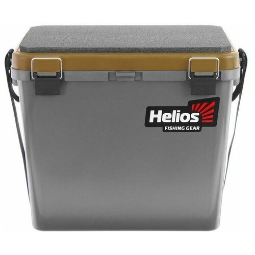 фото Ящик зимний helios односекционный, цвет серый/золотой нет бренда