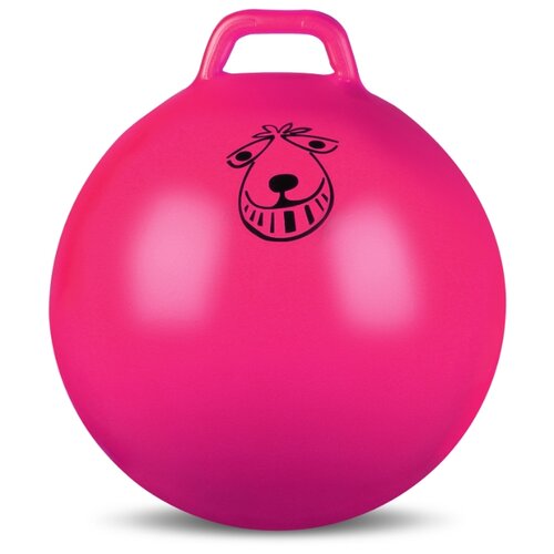 фото Мяч гимнастический с ручкой indigo in093 розовый 55 см