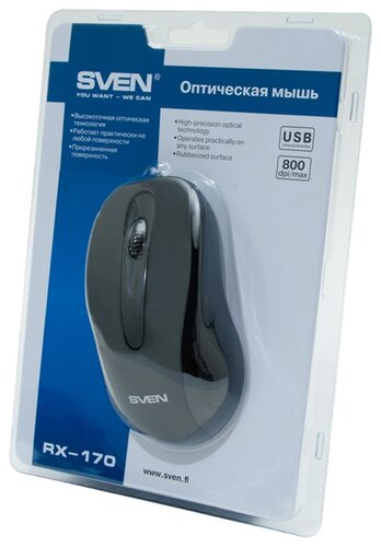 Мышь SVEN RX-170 Black USB Мышь SVEN RX-170 Black USB