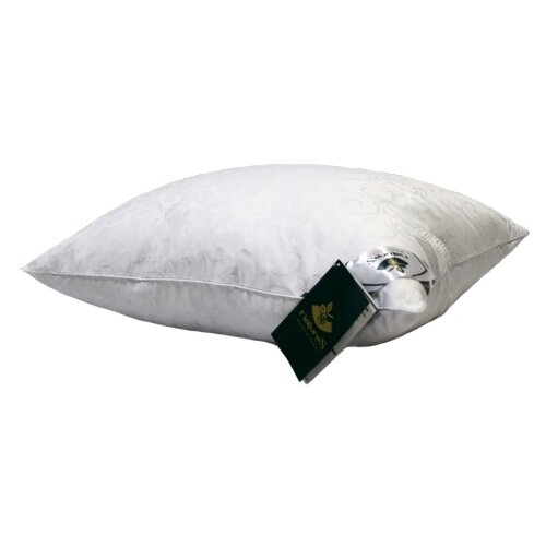 фото Пуховая подушка традиционная классика (белый), подушка 70x70 высокая natures