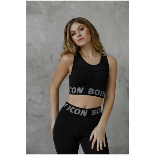 фото Топ body iсon total black для фитнеса спортивный пуш ап ts-2012m body icon
