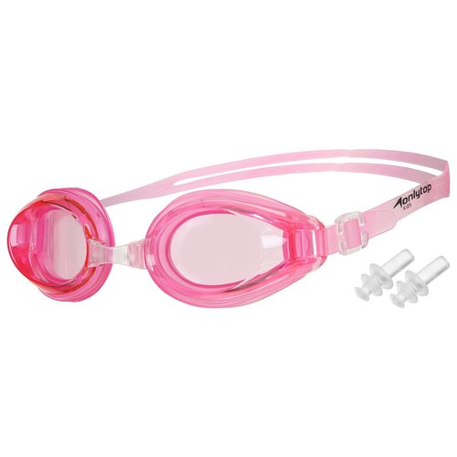 фото Очки для плавания, взрослые + беруши, цвет розовый onlytop
