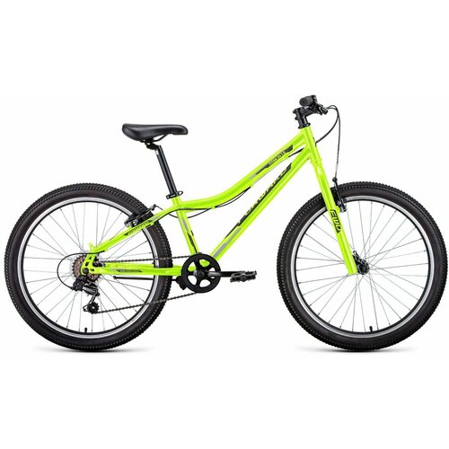 фото Велосипед forward titan 24 1.0 (2022) ярко-зеленый/темно-серый