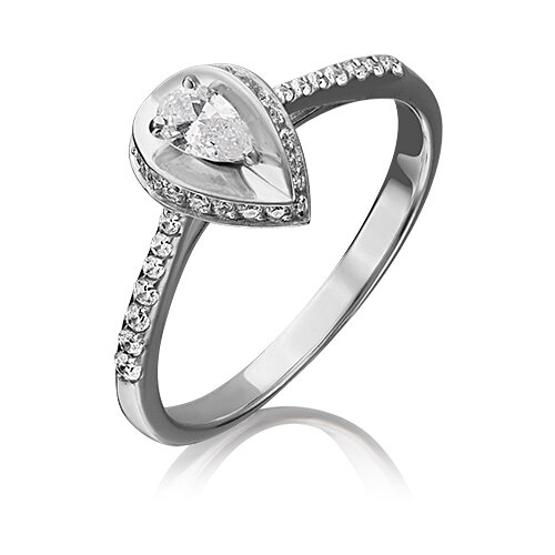 фото Платина кольцо из белого золота с swarovski zirconia 01-4756-00-501-1120-38