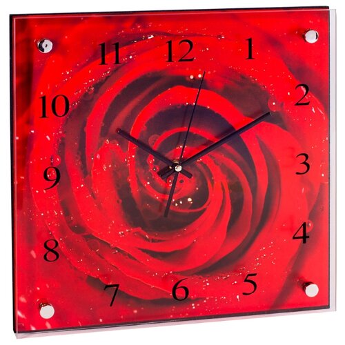 фото Часы настенные кварцевые maxtronic max-96022 роза красный
