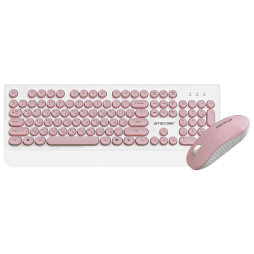 фото Универсальный беспроводной набор клавиатура + мышь smart line km39 w розовая jet.a
