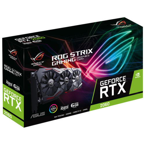 фото Видеокарта ASUS ROG GeForce RTX 2060 1365MHz PCI-E 3.0 6144MB 14000MHz 192 bit 2xDisplayPort 2xHDMI HDCP STRIX GAMING Advanced Retail