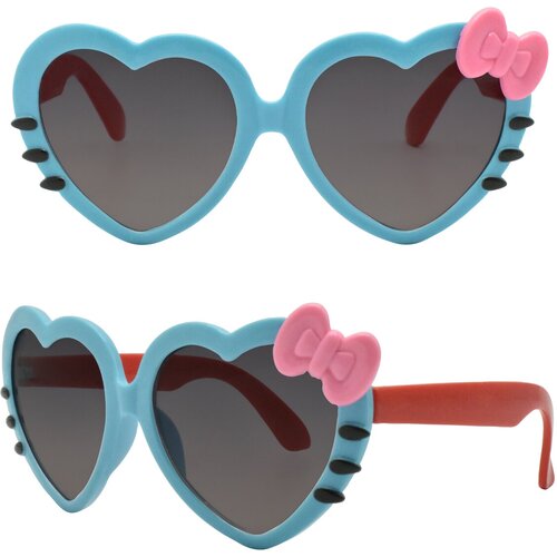 фото Солнцезащитные очки , сердце, для девочек, голубой мир оптики