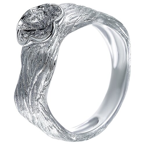 фото Jv кольцо из белого золота 585 пробы с бриллиантами r0002295a02-ko-wg, размер 17.5