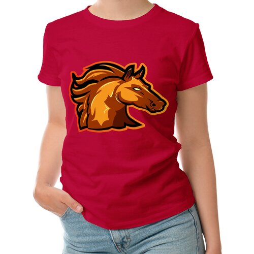 фото Женская футболка «лошадь маскот» (2xl, белый) roly