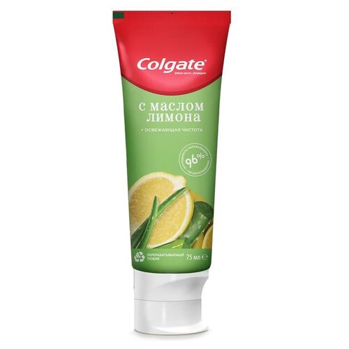 фото Зубная паста colgate naturals освежающая чистота с маслом лимона, 75 мл