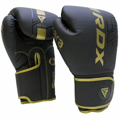 фото Боксерские перчатки rdx f6 черно-золотые, 10 унций
