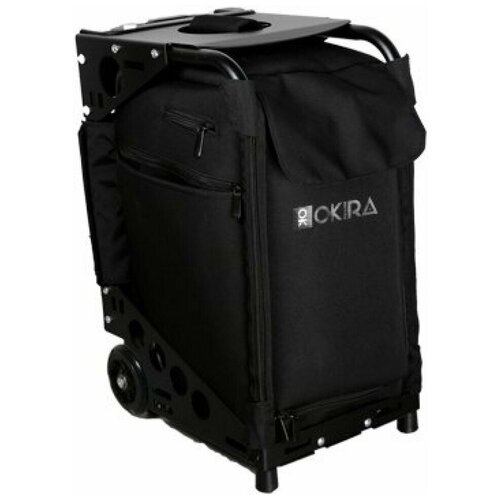 фото Сумка-чемодан для визажиста, стилиста на колесах okira black