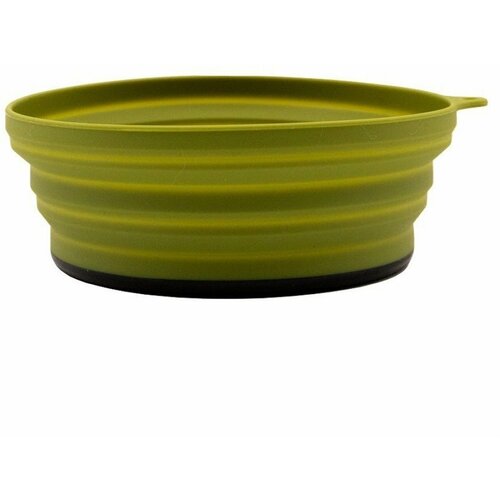 фото Туристическая посуда tramp тарелка силиконовая с пластиковым дном 550 мл (olive) (trc-123-olive)