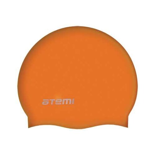 фото Шапочка для плавания atemi, силикон, оранжевая, sc306