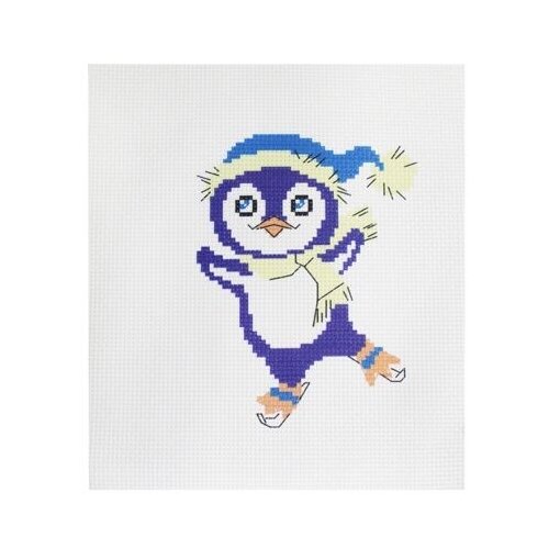фото Набор для вышивания на канве с рисунком "пингвинчик", арт. 900197 василиса