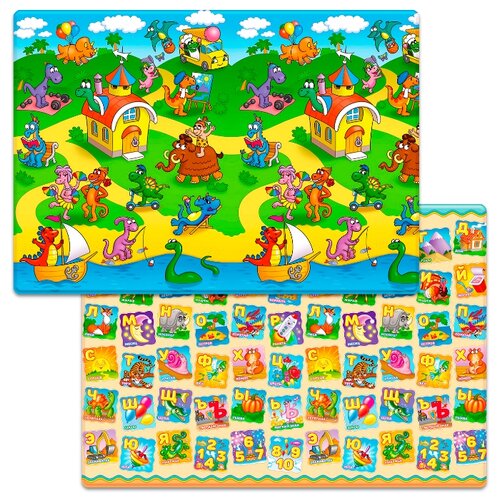 фото Коврик игровой двусторонний funkids "medium-15", 2000х1400х15 мм (расцветка 002)