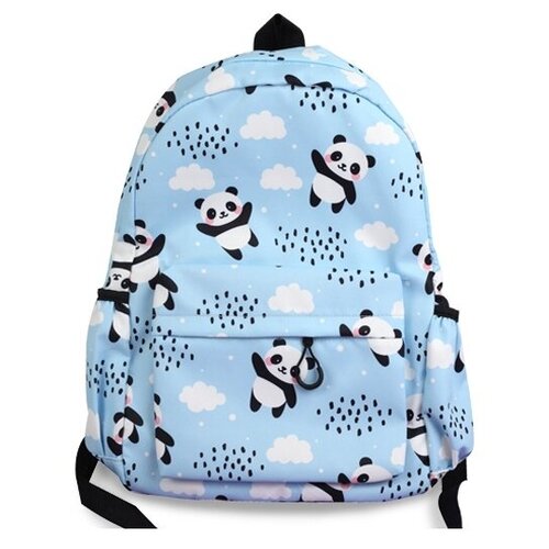 фото Детский рюкзак панда / ранец / школьный портфель (голубой) pastila