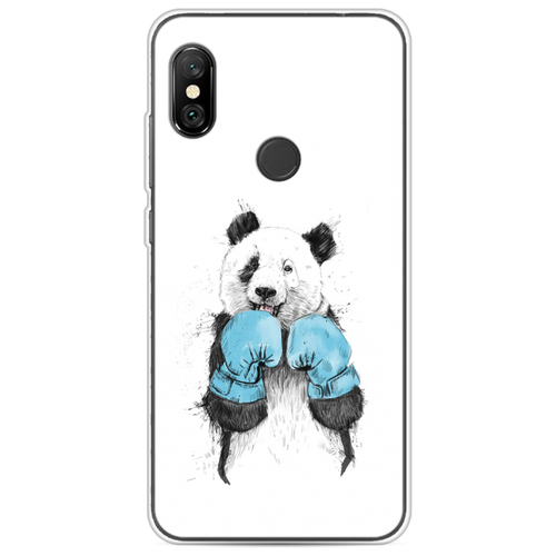 фото Силиконовый чехол панда боксер на xiaomi redmi note 6 pro case place