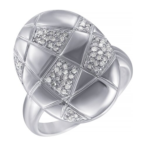 фото Jv кольцо из белого золота 585 пробы с бриллиантами ka0070r-w-d-wg, размер 18.5