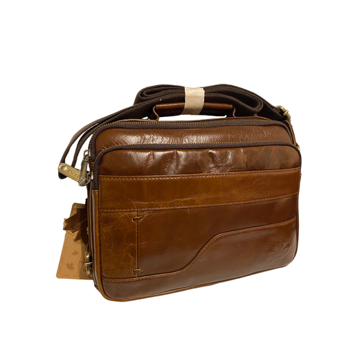 фото Сумка барсетка znixc, фактура гладкая, коричневый