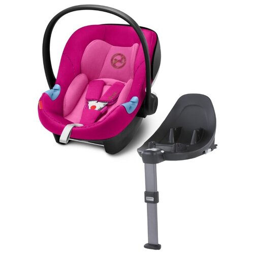 фото Автокресло-переноска группа 0+ (до 13 кг) cybex aton m i-size + isofix base m, fancy pink