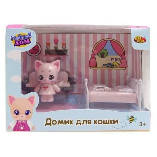 фото Игровой набор abtoys уютный дом - домик для кошки. спальня pt-01308