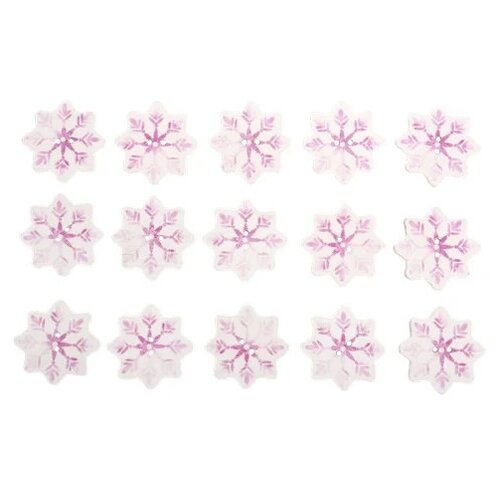 фото Арт узор набор пуговиц для декорирования "снежинка" 4287389 (15 шт.) розовый