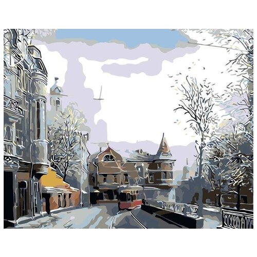 фото Картина по номерам "яузские ворота зимой", 40x50 см живопись по номерам