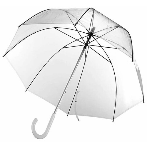 фото Зонт-трость зонт, полуавтомат, прозрачный, бесцветный, белый