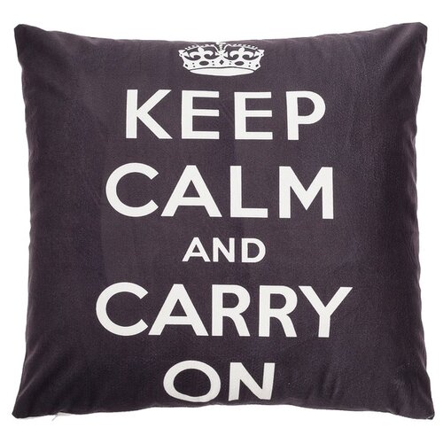 фото Чехол для подушки этель keep calm, 42 х 42 см черный