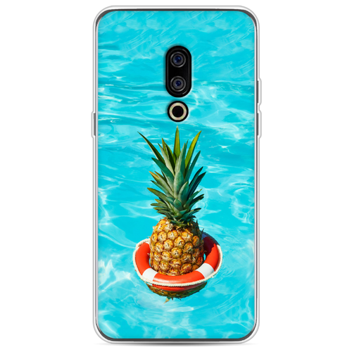 фото Силиконовый чехол ананас в бассейне на meizu 15 case place